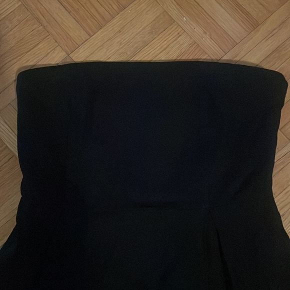Strapless mini dress plain black - Picture 2 of 4